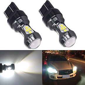 HSUN 7443 LED Bulb 12V-24V W21/5W T20 7440 Extremely Bright with Projector Canbus Error Free Replacement for Back Up Reverse Lights or Tail Brake Lights,Xenon White