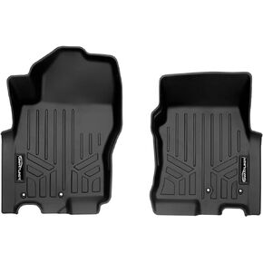 SMARTLINER Custom Fit Floor Mats 1st Row Liner Set Black Compatible with 2022-2023 Nissan Frontier