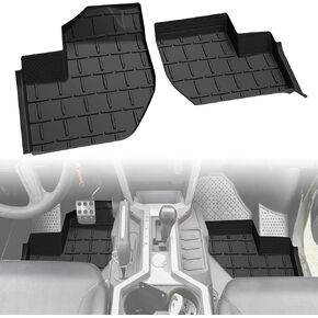 SAUTVS TPE Anti-Slip Floor Mats Front Row Floor Liners for 2021-2024 Yamaha Wolverine RMAX 1000 RMAX 2 RMAX 4,2018-2020 Wolverine X2/X4 850 Accessories,All Weather Protection Slush Mats