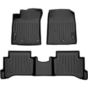 SMARTLINER Custom Floor Mats 2 Row Liner Set Black Compatible with 2017-2022 Hyundai Ioniq Hybrid (Does Not Fit Electric Models)