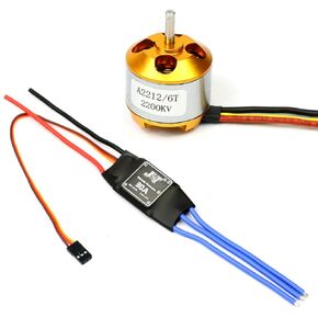 BGNing 2212 2200kv محرك بدون فرشاة Outrunner مع حامل 6t + 30a ESC وحدة تحكم للطائرة بدون طيار Rc Quadcopter Multi Copter UFO