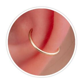 Fake ear Conch Piercing - 14K gold filled Thin Fake ear cuff Piercing - Pierced or Non Pierced Handmade Artificial Conch Rings For Ear