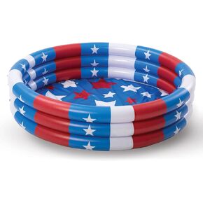 حمام سباحة للأطفال قابل للنفخ مقاس 45 بوصة × 10 بوصة، حمام سباحة بعلم أمريكي على شكل نجمة للأطفال الصغار فرح موسمي، حمام سباحة داخلي وخارجي، حمام سباحة للأطفال، حمام سباحة للأطفال بعمر 3 سنوات فما فوق in Kuwait
