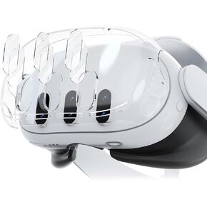 حافظة Aircawin الشفافة لـ Meta Quest 3، حافظة شفافة، حافظة رفيعة لملحقات Meta Quest 3 مع مجموعتين من أفلام الزجاج لعدسة الكاميرا، غطاء أمامي خفيف الوزن مقاوم للصدمات لسماعات Oculus Quest 3 VR - شفاف in Kuwait