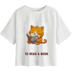 Girl's Summer Shirts Graphic Print Short Sleeve Tee Kid Casual Tops Crew Neck T-Shirt Blouse in Kuwait