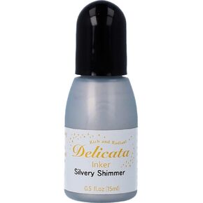 Tsukineko, Delicata, 0.5 oz Inker, Silvery Shimmer
