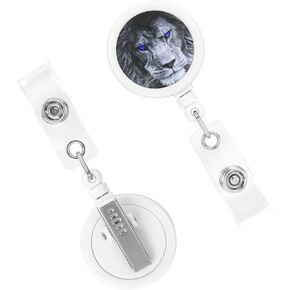 Zelamiee Tribal Ethnic Tie Dye Spiral Retractable Badge Holders with Name Tag Card Reels 360° Swivel Buckle Hanging Key Chain Doctor Volunteer Student Gift
