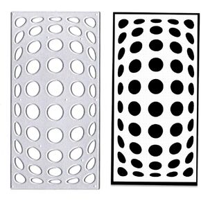ALIBBON Stripe Circle Background Die Cuts for Card Making, Stripe Frame Cutting Dies Metal Template Molds, Stripe Background Dies for Crafting DIY Photo Album Paper Embossing Scrapbooking Supplies