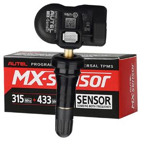 Autel TPMS Sensor Universal 1 Sensor with Dual Frequency (315MHz + 433MHz), Tire Pressure Monitoring Sensor Replacement for 99% Vehicles, Programmable by Autel TPMS Tool (Metal Valve)