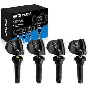 SZKAIDAG TPMS Sensor for:-GMC Savana Sierra Terrain Tire Pressure Sensor for:-Chevy Silverado Suburban Express Sonic Impala for:-Saturn Outlook Vue for:-Buick for:-Cadillac 4Pack OE# 1359771, 13586335