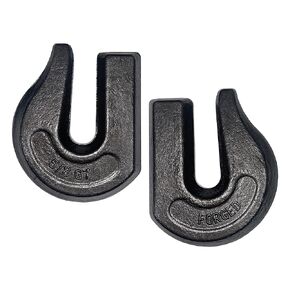 2 Pack Heavy Duty 5/8" Weld On Grab Hook, Grade 70 Clevis Chain Hook for Trailer, Truck, Rigging, Flatbed, Tractors, Loader, Bucket, Tie Down (2)