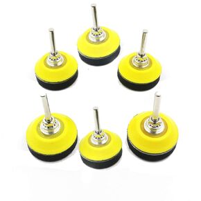 Trade Horse Sanding Discs Pad Kit-2 Inch(50mm) Hook and Loop Sanding Pad for Sanding Discs with 1/4 inch Shank Drill Attachment and Soft Foam Buffering Pad,6 Packs