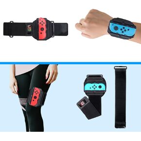 EJGAME ترقية جديدة 2 في 1 لحزام الذراع وحزام الساق متوافق مع Nintendo Switch Sports/Ring Fit Adventure/Just Dance in Kuwait