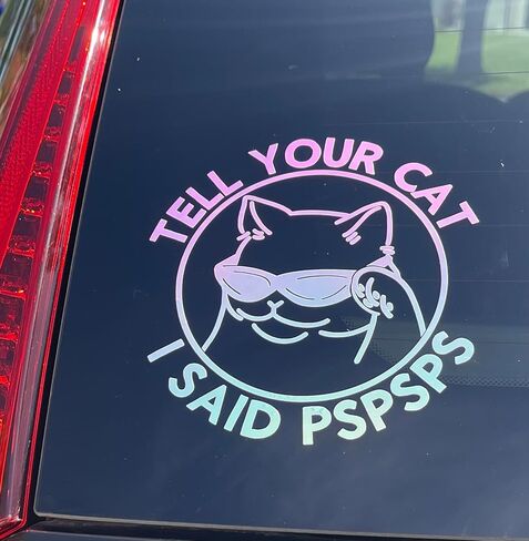 أخبر قطتك أنني قلت pspsps ملصق، ملصق ميمي مضحك للقطط، ملصق من الفينيل لنافذة سيارة شاحنة فان سيارات الدفع الرباعي، ملصقات يتي بهلوان، ملصق مجلة ميمي لطيف على الإنترنت، ملصق لمحبي القطط in Kuwait