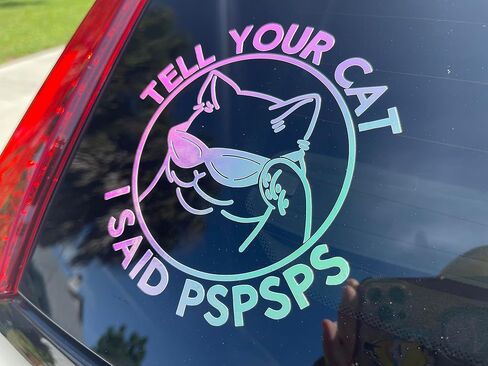 أخبر قطتك أنني قلت pspsps ملصق، ملصق ميمي مضحك للقطط، ملصق من الفينيل لنافذة سيارة شاحنة فان سيارات الدفع الرباعي، ملصقات يتي بهلوان، ملصق مجلة ميمي لطيف على الإنترنت، ملصق لمحبي القطط in Kuwait