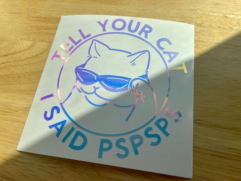 أخبر قطتك أنني قلت pspsps ملصق، ملصق ميمي مضحك للقطط، ملصق من الفينيل لنافذة سيارة شاحنة فان سيارات الدفع الرباعي، ملصقات يتي بهلوان، ملصق مجلة ميمي لطيف على الإنترنت، ملصق لمحبي القطط in Kuwait