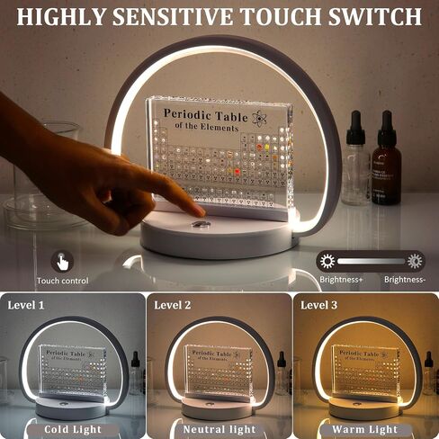 Aichong Periodic Table with Real Elements Inside, Exquisite Acrylic Periodic Table of Elements Display with 83 Real Samples, Incredible Gift for Science Education Lovers, Decoration for Desktop in Saudi Arabia