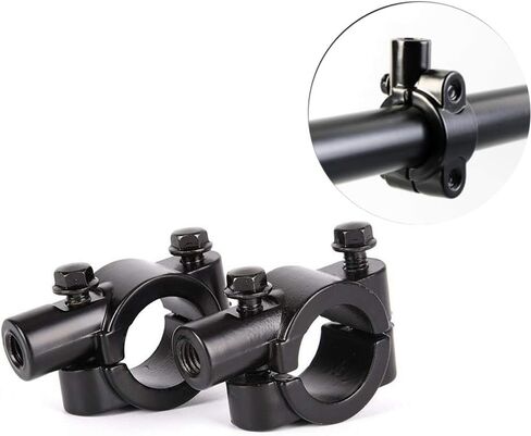 2pcs Motorcycle Handlebar Mirror Mount Mirrors Holder Clamp for 7/8 inch Handle Bar Sports Bike Kawasaki Honda Yamaha (8mm) in Saudi Arabia