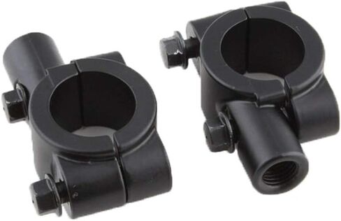 2pcs Motorcycle Handlebar Mirror Mount Mirrors Holder Clamp for 7/8 inch Handle Bar Sports Bike Kawasaki Honda Yamaha (8mm) in Saudi Arabia