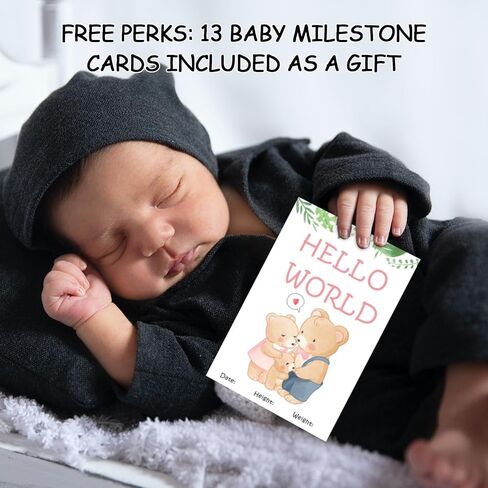 SALUOKE Baby Memory Book Album: First 5 Year Baby Books for Baby Boy or Girl,Gender Neutral Woodland Scrapbook Keepsake, Journal and Photo Album,Baby Shower Gifts (13 Milestone Cards Included) in Kuwait