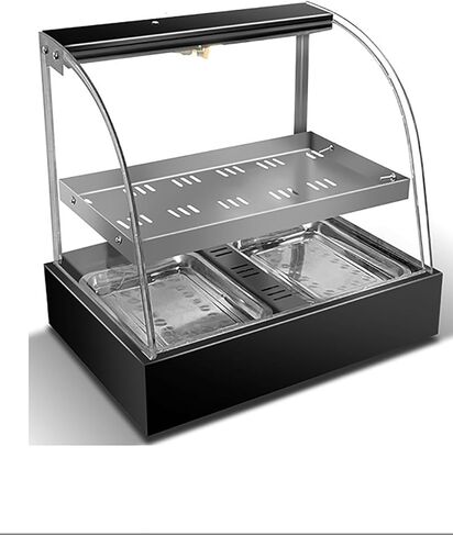 جهاز تسخين الطعام التجاري مقاس 18 بوصة، جهاز تسخين البيتزا، جهاز تسخين الطعام الكهربائي من طبقتين، جهاز عرض المعجنات لمطعم البوفيه in Kuwait