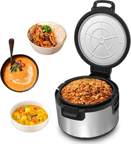 95 Cups 19L 5 Gal Electric Rice Warmer, Rice Warmer Commercial, Rice Warmer for Restaurant, Food Warmer, Soup Warmer 24h Keep Warming, Aluminium Inner for Factory Canteen, School Canteen, Hotel" in Saudi Arabia