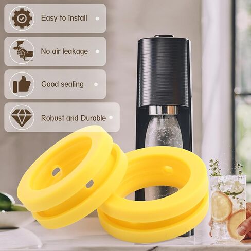 5 قطعة جوانات ختم اسطوانة CO2 حلقات O مع جوانات اسطوانة CO2 الوردي لاستبدال ماكينة الصودا Sodastream Terra Art DUO in Kuwait