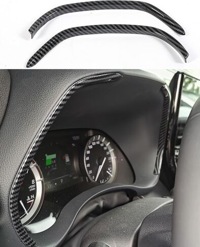 YAKANEY for Toyota Highlander 2024 2023 2022 2021 2020 Dashboard Instrument Panel Trims, Sporty Interior Carbon Fiber Grain Cover Accessories for Highlander 2020-2024-Carbon in Saudi Arabia