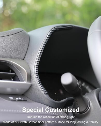 YAKANEY for Toyota Highlander 2024 2023 2022 2021 2020 Dashboard Instrument Panel Trims, Sporty Interior Carbon Fiber Grain Cover Accessories for Highlander 2020-2024-Carbon in Saudi Arabia