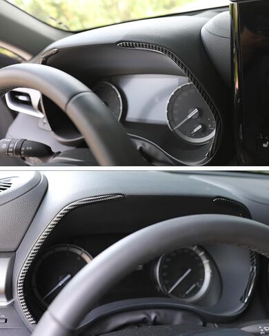 YAKANEY for Toyota Highlander 2024 2023 2022 2021 2020 Dashboard Instrument Panel Trims, Sporty Interior Carbon Fiber Grain Cover Accessories for Highlander 2020-2024-Carbon in Saudi Arabia