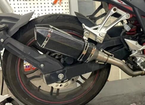 ZHIGUO نظام العادم كاتم صوت رأس الأنبوب لمحرك GY6 125cc 150cc سكوتر الدراجة ATV (310 مللي متر منفذ واحد) in Kuwait