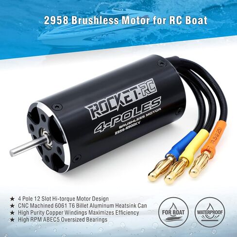 3660 1800KV فرش RC محرّك القارب تجاوز هواية فرش السيارات 4 القطب تصميم استبدال أجزاء القوارب (1800kv) in Kuwait