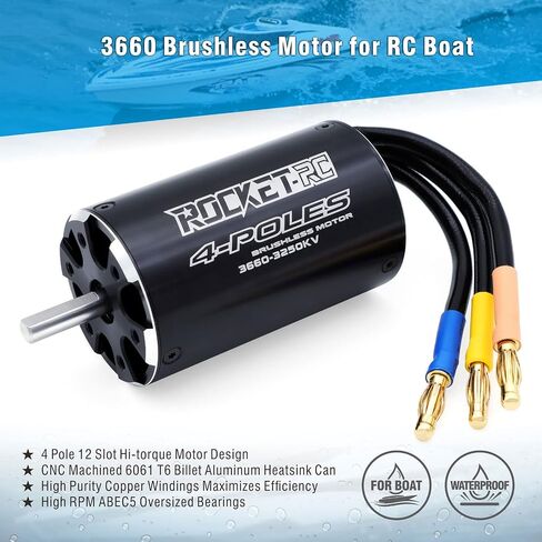 3660 1800KV فرش RC محرّك القارب تجاوز هواية فرش السيارات 4 القطب تصميم استبدال أجزاء القوارب (1800kv) in Kuwait