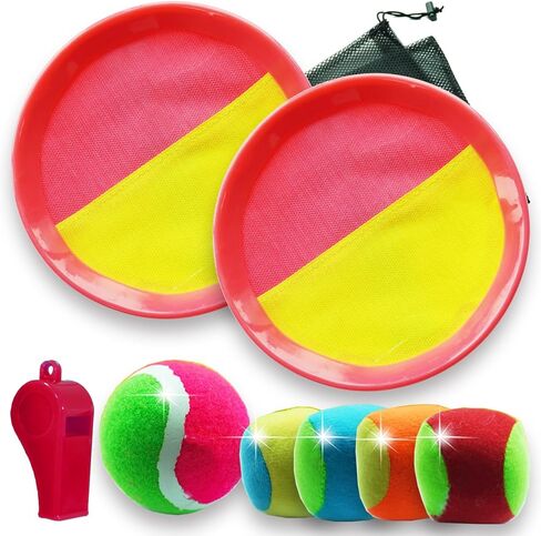 مجموعة ألعاب WINROLA Ball Toss and Catch للألعاب الخارجية للأطفال، ألعاب الفناء ألعاب الشاطئ الألعاب الخارجية لعمر 3 4 5 6 7 8 9 10 سنوات للأولاد والبنات (B-B) in Kuwait