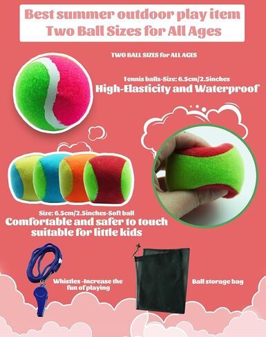 مجموعة ألعاب WINROLA Ball Toss and Catch للألعاب الخارجية للأطفال، ألعاب الفناء ألعاب الشاطئ الألعاب الخارجية لعمر 3 4 5 6 7 8 9 10 سنوات للأولاد والبنات (B-B) in Kuwait