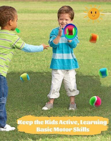 مجموعة ألعاب WINROLA Ball Toss and Catch للألعاب الخارجية للأطفال، ألعاب الفناء ألعاب الشاطئ الألعاب الخارجية لعمر 3 4 5 6 7 8 9 10 سنوات للأولاد والبنات (B-B) in Kuwait