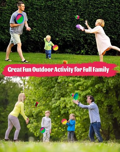 مجموعة ألعاب WINROLA Ball Toss and Catch للألعاب الخارجية للأطفال، ألعاب الفناء ألعاب الشاطئ الألعاب الخارجية لعمر 3 4 5 6 7 8 9 10 سنوات للأولاد والبنات (B-B) in Kuwait