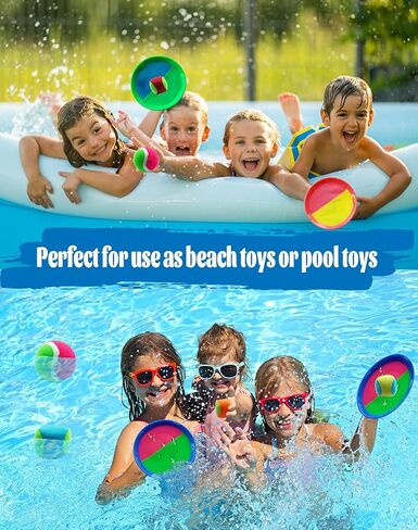 مجموعة ألعاب WINROLA Ball Toss and Catch للألعاب الخارجية للأطفال، ألعاب الفناء ألعاب الشاطئ الألعاب الخارجية لعمر 3 4 5 6 7 8 9 10 سنوات للأولاد والبنات (B-B) in Kuwait