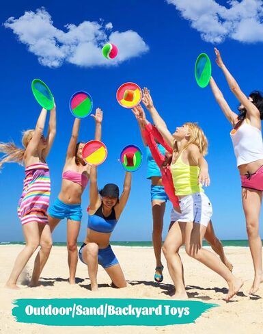 مجموعة ألعاب WINROLA Ball Toss and Catch للألعاب الخارجية للأطفال، ألعاب الفناء ألعاب الشاطئ الألعاب الخارجية لعمر 3 4 5 6 7 8 9 10 سنوات للأولاد والبنات (B-B) in Kuwait