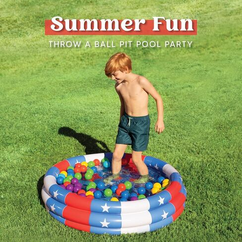 حمام سباحة للأطفال قابل للنفخ مقاس 45 بوصة × 10 بوصة، حمام سباحة بعلم أمريكي على شكل نجمة للأطفال الصغار فرح موسمي، حمام سباحة داخلي وخارجي، حمام سباحة للأطفال، حمام سباحة للأطفال بعمر 3 سنوات فما فوق in Kuwait