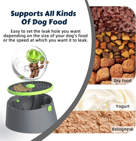 AsFrost 3 in 1 Puzzle Dog Feeder, Portable & Rotatable Dog Food Puzzle Feeder, Adjustable Dog Slow Feeder Toys for Dog Boredom & Interactive IQ Training Enrichment Toys Interactive Game Gifts in Kuwait