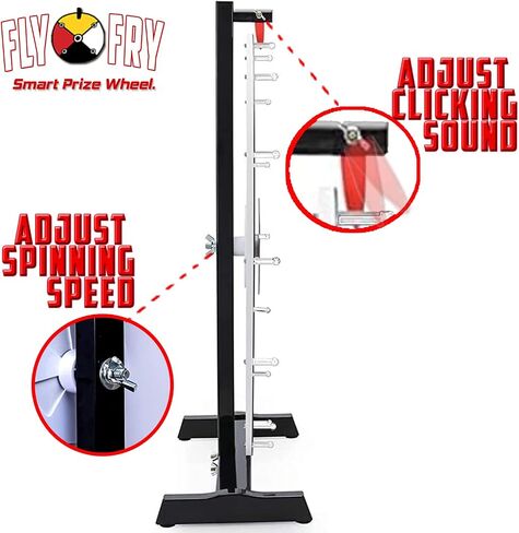 Prize Wheel Color Acrylic Dry Erase for Fundraisers, Loud Clacker, True Motion Spin, Tabletop Spinner Party Event Casino, 2in1 Rainbow & Black 14 slots, (24 inch) in Saudi Arabia