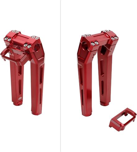 POWERJAMES 8.0 بوصة TallRed المقود الناهضون التحكم Fts لـ Harley Softail Standard Dyna Street Bob، Low Rider S ST، Road King، FLSL FXST FXBB مع غطاء تثبيت 1.0 بوصة in Saudi Arabia