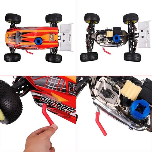 Ruiwaer 3PCS 1/8 1/10 RC Nitro Power Car Truck RC Exhaust Extension Tube Tubing Sleeves Joint Coupler, Red, Yellow, Green in Saudi Arabia