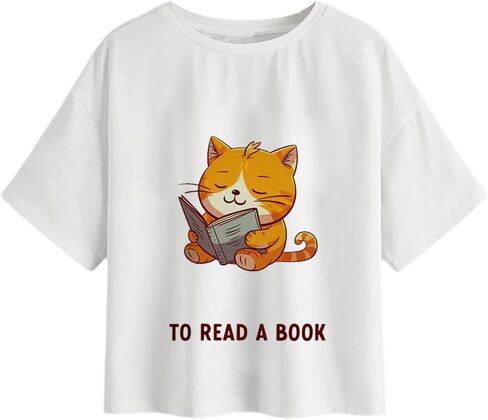 Girl's Summer Shirts Graphic Print Short Sleeve Tee Kid Casual Tops Crew Neck T-Shirt Blouse in Saudi Arabia