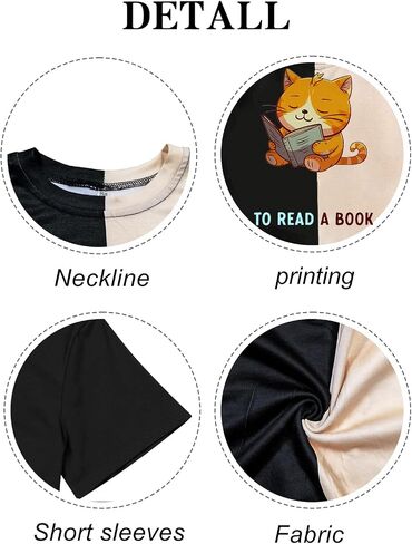 Girl's Summer Shirts Graphic Print Short Sleeve Tee Kid Casual Tops Crew Neck T-Shirt Blouse in Saudi Arabia