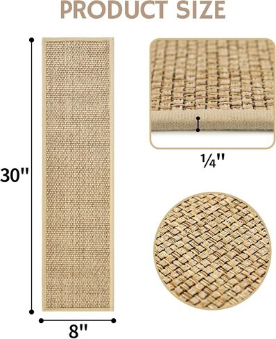 تقول الجدة إن مداسات السلالم غير قابلة للانزلاق، عداءات سلالم للخطوات الخشبية، 8 × 30، مداس سجاد السلالم، سجاد سلالم للأطفال والكلاب، 15 قطعة، أغطية سلالم مطاطية للسلالم الخشبية، حصائر الدرج، بيج in Kuwait