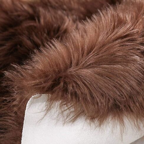 Carvapet سجادة فراء من جلد الغنم الصناعي الناعم، سجادة منطقة مستطيلة بجانب السرير، سجادة لغرفة النوم، أريكة أرضية، مدفأة، غرفة المعيشة (3 × 5 قدم مستطيل، كحلي) in Kuwait