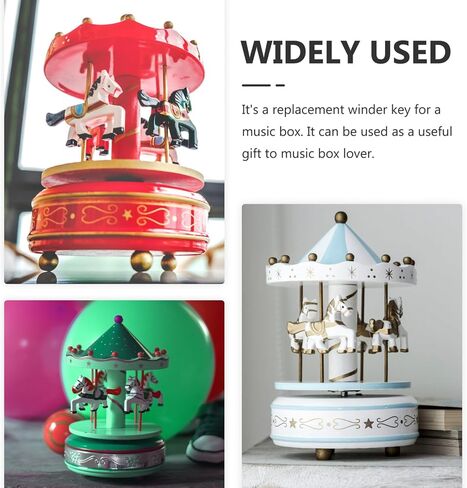 Musical Movement Key Music Box Winding Key, Silver Metal Winder T Bar Replacement Winding Keys for Windup Jewelry Music Box Kit 8pcs 10mm Wind Up Musical Mechanism in Saudi Arabia