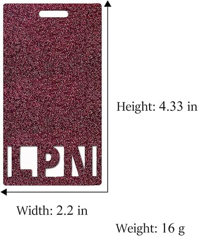 ZBRO الممرضات العملية المرخصة LPN بريق شارة الأصدقاء الأحمر العمودي شارة حامل شارة معرف للممرضة الثقيلة مقاومة للانسكاب ومقاومة المسيل للدموع in Kuwait